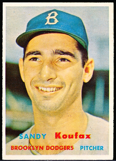 1957 Topps Bb- #302 Sandy Koufax, Dodgers- Tough Series