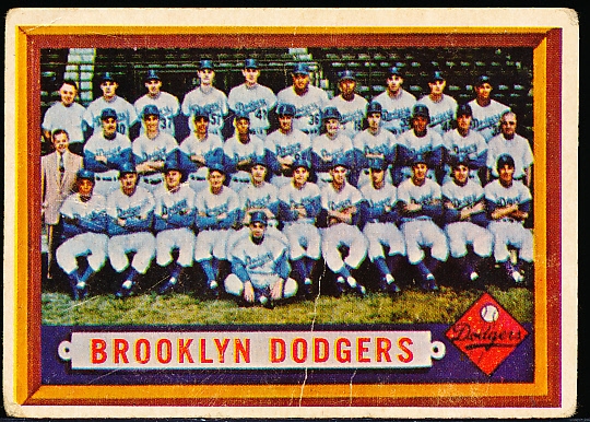 1957 Topps Bb- #324 Brooklyn Dodgers- Tough Series