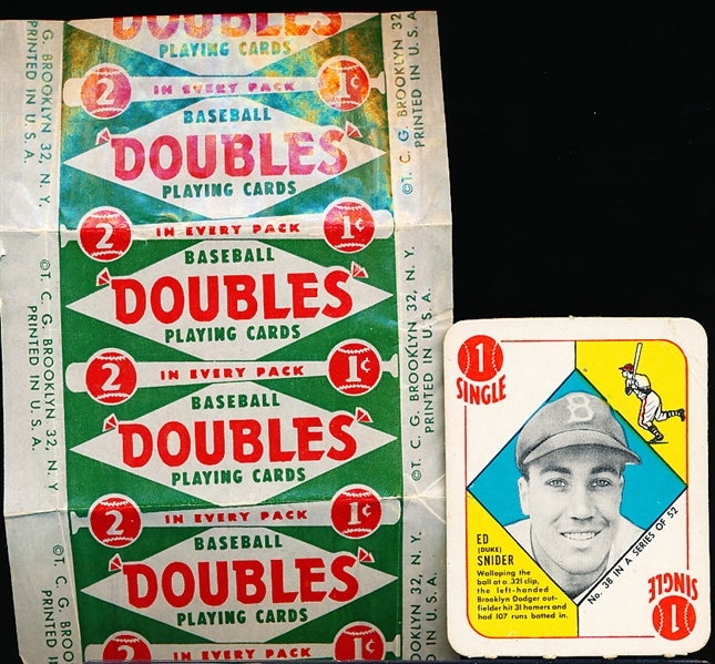 1951 Topps Bb Red Back- #38 Duke Snider, Dodgers