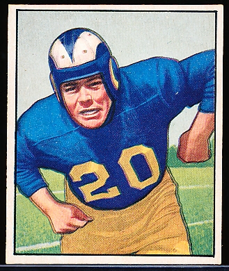 1950 Bowman Fb- #53 Dick Huffman, Rams