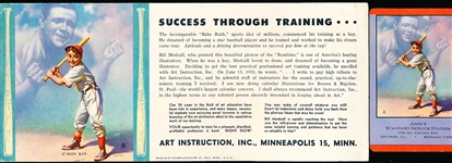 1950’s Brown & Bigelow- Art Instruction “Success Through Training” Card- with Babe Ruth
