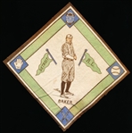 1914 B18 Baseball Blanket- Del Baker, Detroit AL – White Infield