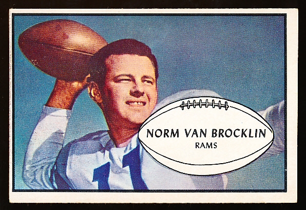 1953 Bowman Fb - #11 Norm Van Brocklin, Rams
