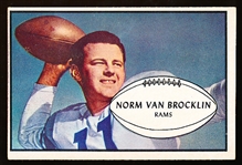 1953 Bowman Fb - #11 Norm Van Brocklin, Rams