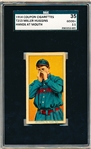 1914 T213 Coupon Cigarettes- Miller Huggins, St. Louis Natl- Hands at Mouth-  SGC 35 (Good+ 2.5)- Hall of Famer!