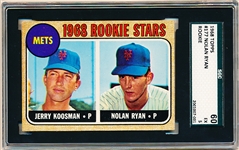 1968 Topps Baseball- #177 Nolan Ryan Rookie! – SGC 60 (Ex 5)