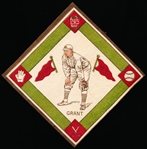 1914 B18 Baseball Blanket- Eddie Grant, New York NL - Green Basepaths