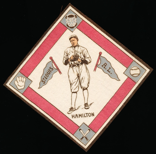 1914 B18 Baseball Blanket- Earl Hamilton, St. Louis AL – Red Basepaths