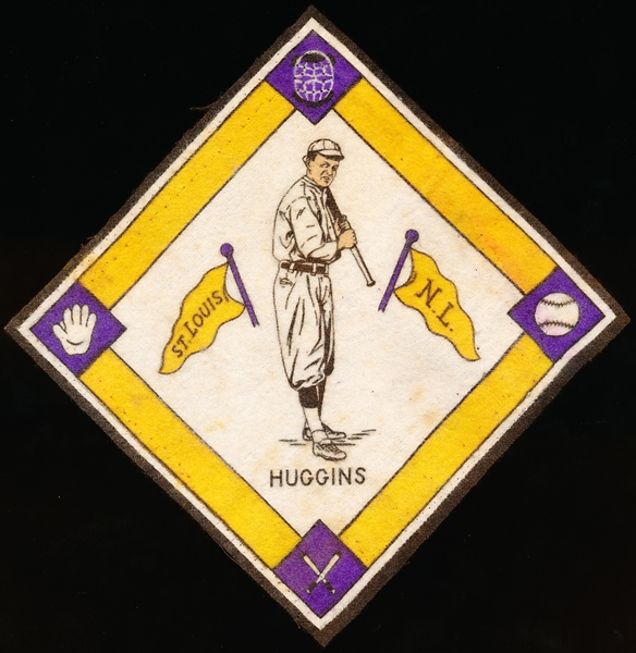 1914 B18 Baseball Blanket- Miller Huggins, St. Louis NL – Yellow Pennants