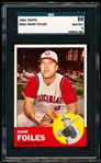 1963 Topps Baseball- #326 Hank Foiles, Reds- SGC 88 (Nm/Mt 8)