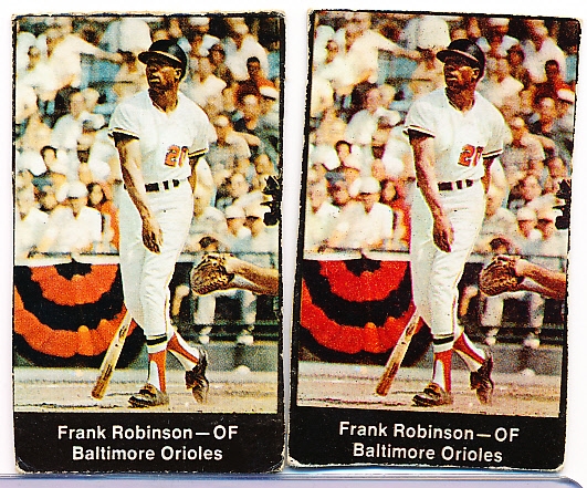 1969 Nabisco Team Flakes Bsbl.- Frank Robinson, Orioles- 2 Cards