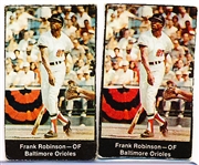 1969 Nabisco Team Flakes Bsbl.- Frank Robinson, Orioles- 2 Cards