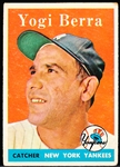 1958 T Bb- #370 Yogi Berra, Yankees