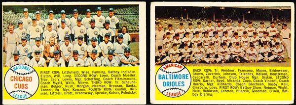 1958 T Bb- 4 Team Cards