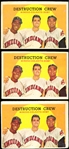 1959 T Bb- #166  Destruction Crew (Minoso/ Colavito/ Doby)- 3 Cards