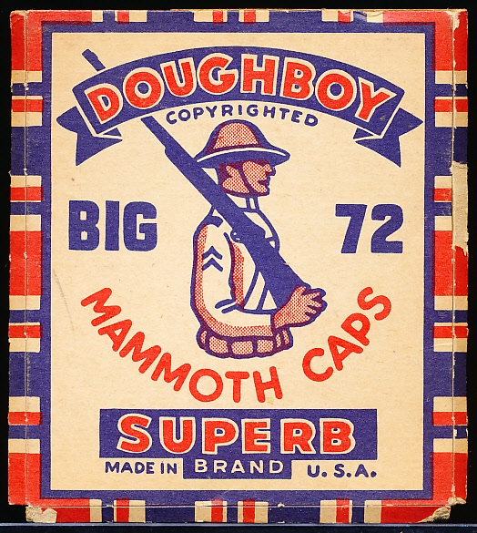 1940’s-50’s Superb Brand Doughboy 72 Mammoth Caps- 1 Cardboard Container with Caps inside
