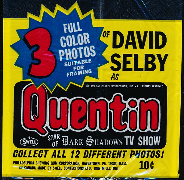 1969 Philadelphia Quentin Dark Shadows Non-Sports- 1 Cello Wrapper for Giant Color Cards