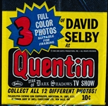 1969 Philadelphia Quentin Dark Shadows Non-Sports- 1 Cello Wrapper for Giant Color Cards