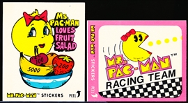 1981 Fleer Ms. Pac-Man- 1 Complete Sticker Set of 54