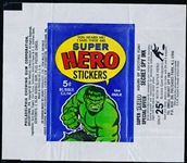 1967 Philadelphia Super Hero Stickers Non-Sports- 1 Wrapper
