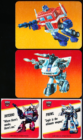 1985 Milton Bradley Transformers Non-Sports- 1 Complete Set of 192 Cards with 22 Stickers