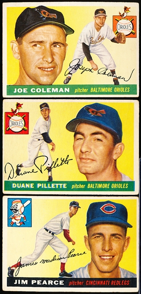 1955 Topps Baseball- 4 Diff