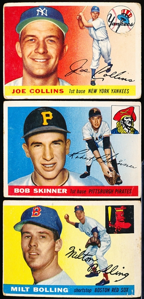1955 Topps Baseball- 9 Diff