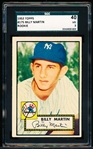 1952 Topps Baseball- #175 Billy Martin, Yankees- Rookie!- SGC 40 (Vg 3)