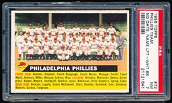 1956 Topps Baseball- #72 Philadelphia Phillies Team- Name Left- White Back- PSA Nm 7 