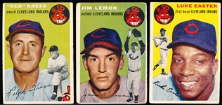 1954 Topps Bb- Cleveland Indians- 5 Diff