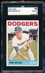 1964 Topps Bb- #394 Bob Miller, Dodgers- SGC 88 (Nm/Mt 8)