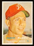 1957 Topps Bb- #265 Harvey Haddix, Phillies- Mid Hi Series