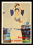 1957 Topps Bb- #277 Johnny Podres, Dodgers- Mid Hi Series
