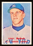 1957 Topps Bb- #312 Tony Kubek, Yankees