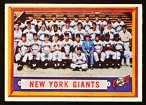 1957 Topps Bb- #317 Giants Team
