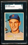 1957 Topps Baseball- #355 Frank Malzone, Red Sox- SGC 84 (NM 7)