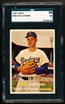 1957 Topps Baseball- #366 Ken Lehman, Dodgers- SGC 84 (NM 7)