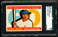 1960 Topps Baseball- #560 Ernie Banks All Star- SGC 60 (Ex 5)- Hi# Hall of Famer!