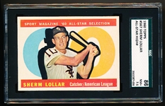 1960 Topps Baseball- #567 Sherm Lollar All Star- SGC 86 (NM+ 7.5)- Hi# 