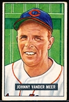 1951 Bowman Bb- #223 Johnny VanderMeer, Cleveland