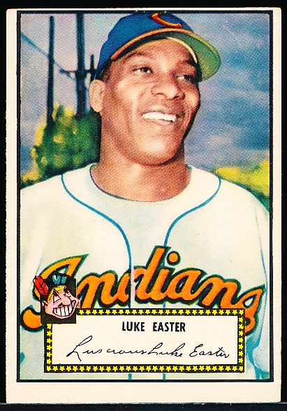 1952 Topps Baseball- #24 Luke Easter, Cleveland- Red Back