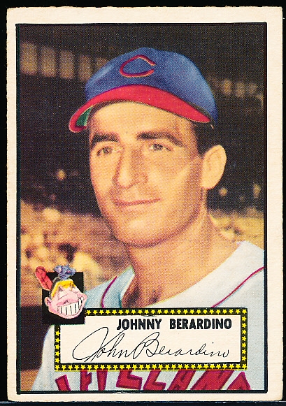 1952 Topps Baseball- #253 John Berardino, Indians