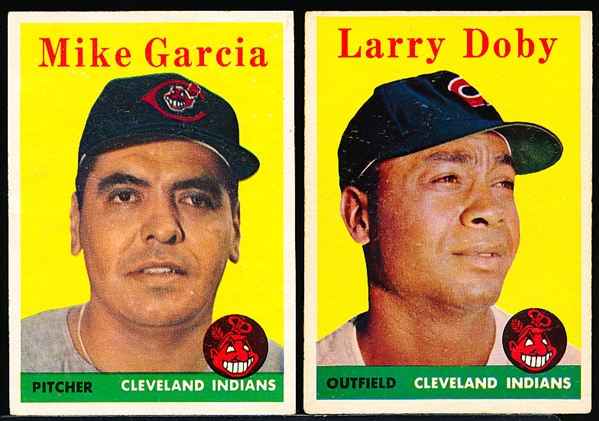 1958 Topps Bb- Cleve. Indians- 2 Diff