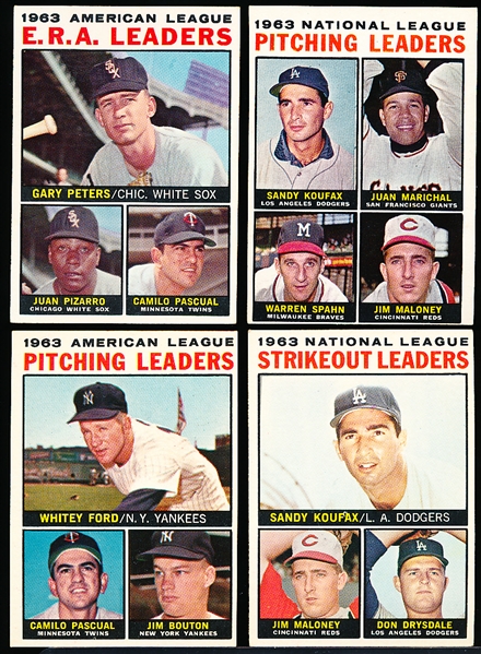 1964 Topps Baseball- 4 Diff Leaders