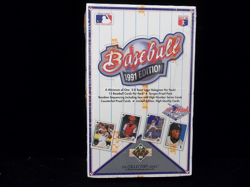 1991 Upper Deck Baseball- 1 Unopened High Series Wax Box (Find the Aaron)