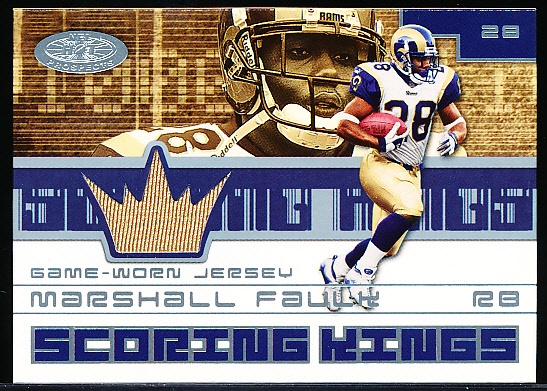 2001 Hot Prospects Ftbl.- “Scoring Kings Jersey”- Marshall Faulk, Rams