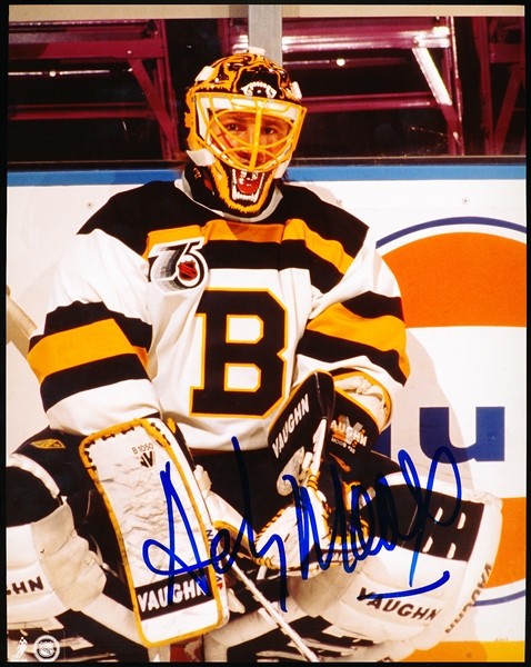 Andy Moog Autographed Boston Bruins NHL Color 8” x 10” Photo