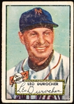 1952 Topps Baseball Hi#- #315 Leo Durocher, Giants