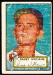1952 Topps Baseball Hi#- #316 Davey Williams, Giants