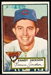1952 Topps Baseball Hi#- #322 Jackson, Cubs
